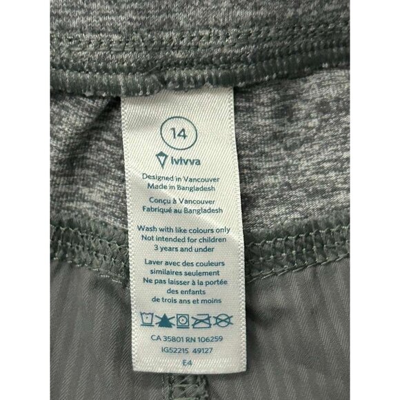 Ivivva Girls Size 14 Drawstring Athletic Pants Gray With Pockets - Picture 7 of 14